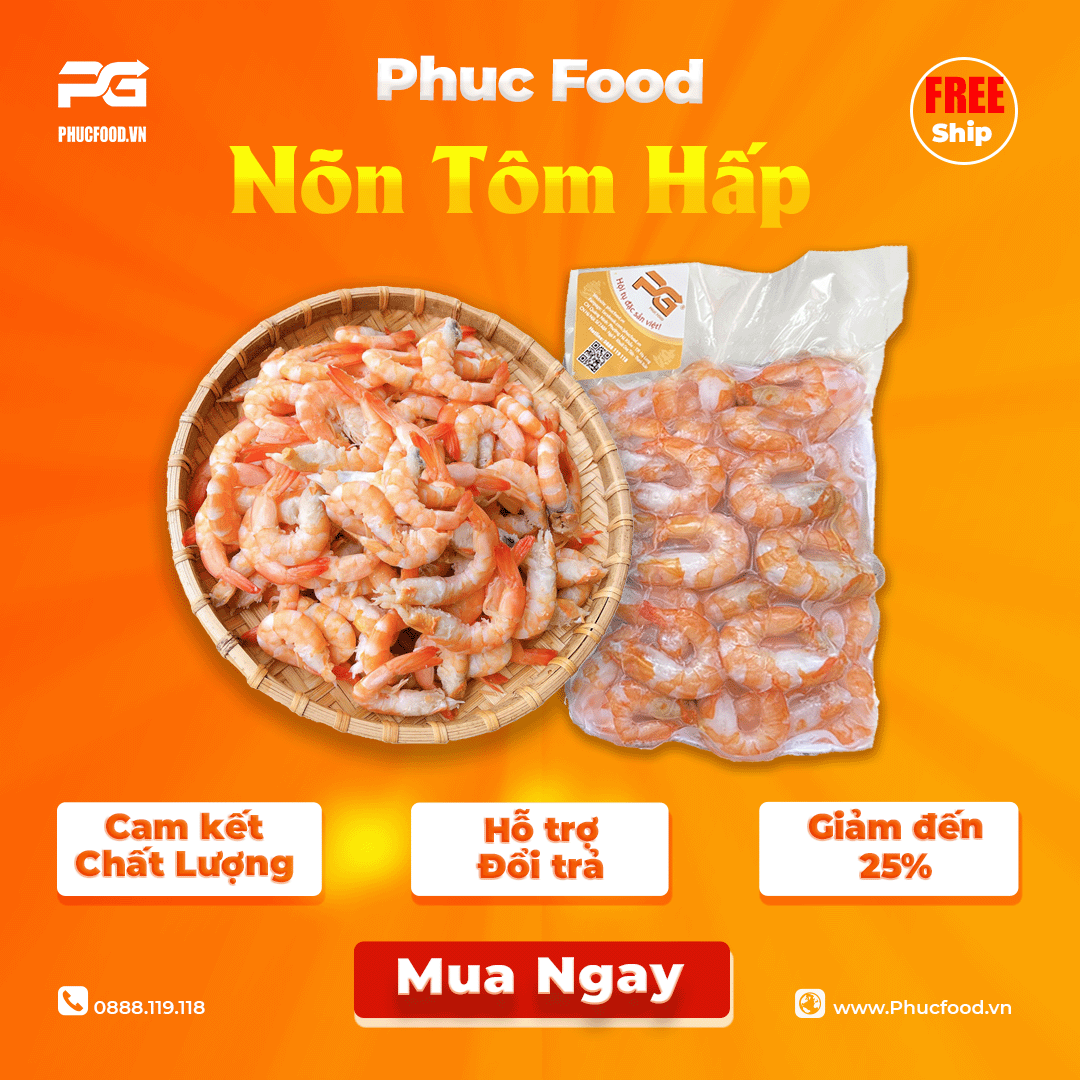 tôm hấp nhỏ